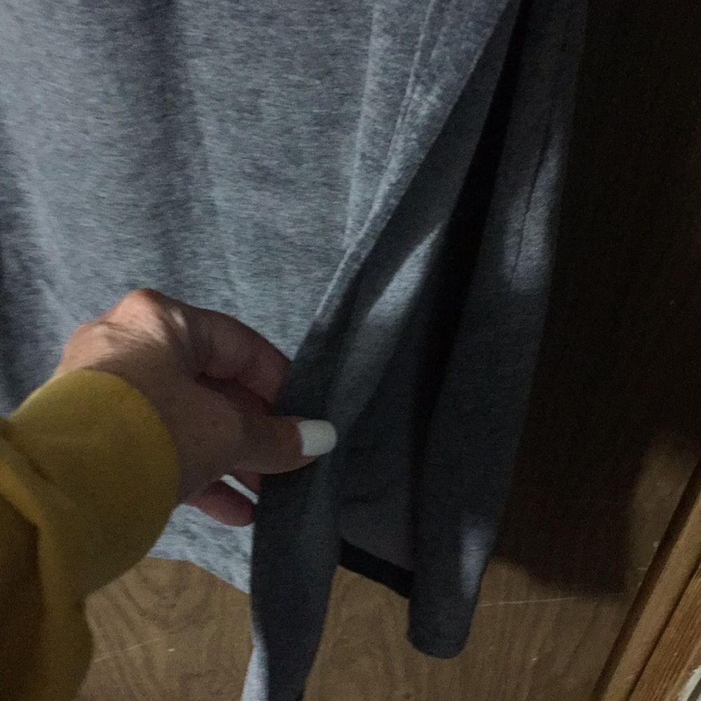 Fuba Long Gray Skirt Size Large With Split Side - Picture 2 of 5
